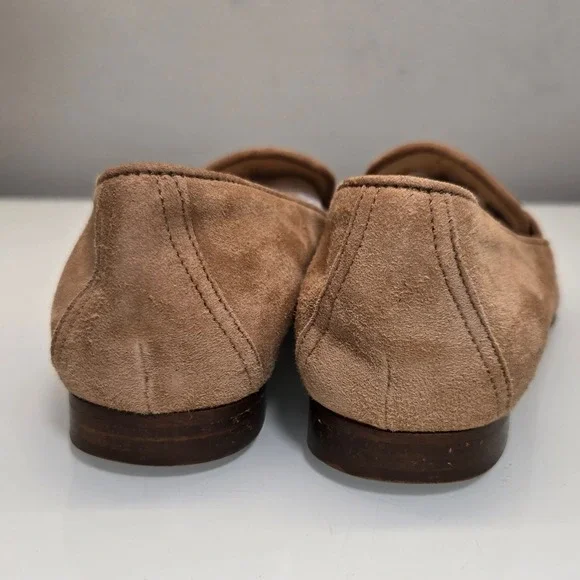 J. Crew Charlie Penny Loafers 6.5 Brown Suede Flats Classic Preppy Dark Academia - Picture 4 of 10